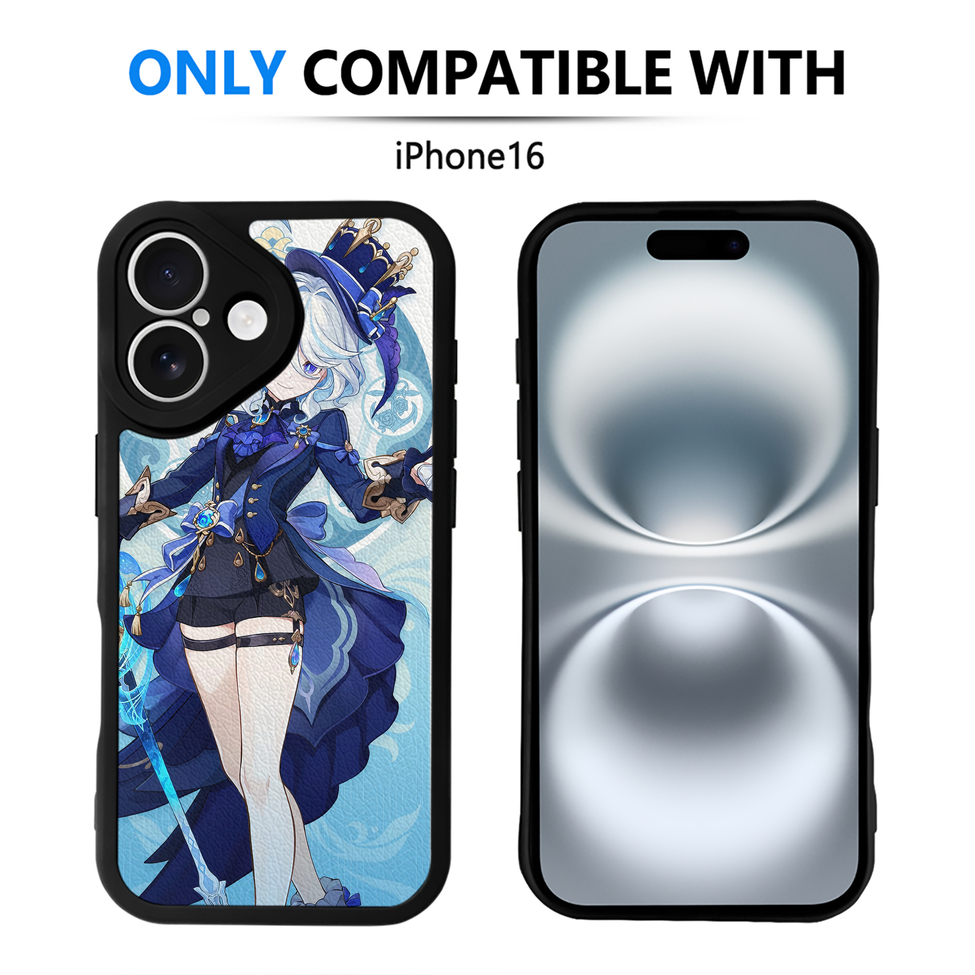 げんし神 genshin 【iPhone 16シリーズ対応】シリコンスマホケース（レザー調） 材質：シリコン
